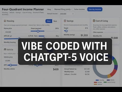 💻 Vibe Coded with ChatGPT-5 Voice | Building the Ultimate Income Calculator