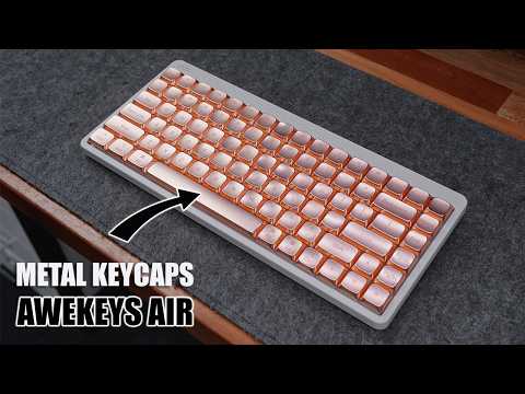 Awekeys Air REVIEW - METAL Low Profile Keycaps!