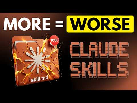 Claude Code Skills: Why Having More Makes Them Worse! (And What to Build Instead)