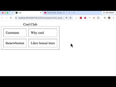 XHTML Tutorial - 10 - Captions