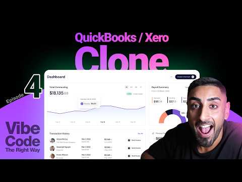 🟢 Let's Vibe Code a Quickbooks/Xero Clone with AI | Beginner Series Ep #4 (Cursor, Nextjs, Clerk)