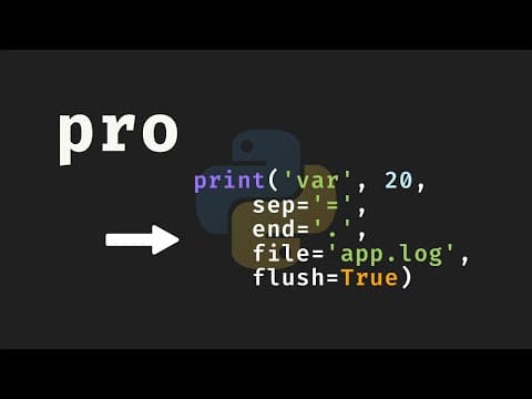 How to print like a Pro in Python