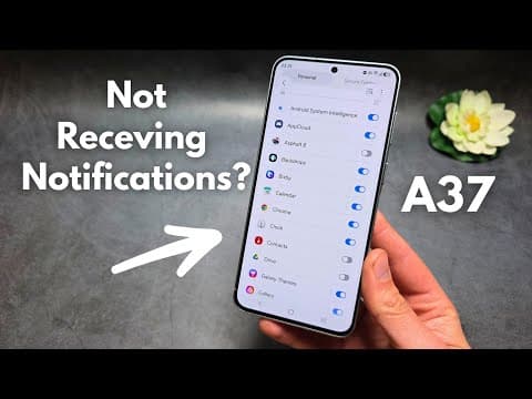 Samsung Galaxy A37 5G - Not Receiving Notifications? EASY FIX - Enable Notifications for Apps