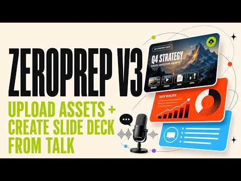 ZeroPrep V3 - Uploads assets and create live presentation from talk