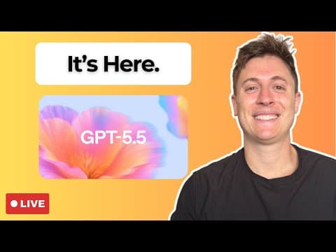 🔴LIVE: ChatGPT 5.5 is here. Does it beat Claude Opus 4.7?