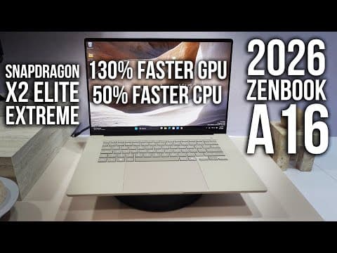 2026 Zenbook A16 - Ultra Lightweight Premium Laptop! 130% Faster GPU, 50% Faster w/ X2 Elite Extreme