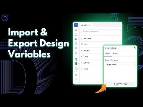 How To Import & Export Design Variables In Divi 5