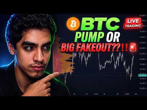Bitcoin Live Trading - PUMP OR BIG FAKEOUT ??!!🚨