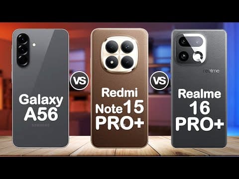 Samsung Galaxy A56 vs Redmi Note 15 Pro Plus vs Realme 16 Pro Plus