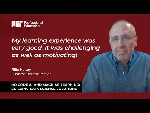MIT No Code AI Program Review by Filip Halsey, Business Director