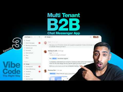 🟢 Lets Vibe Code a Multi-Tenant B2B Chat App with AI | Beginner Series Ep #3 (Cursor, Nextjs, Clerk)