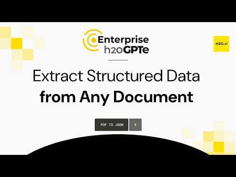 Extract Structured Data from Any Document | Enterprise h2oGPTe
