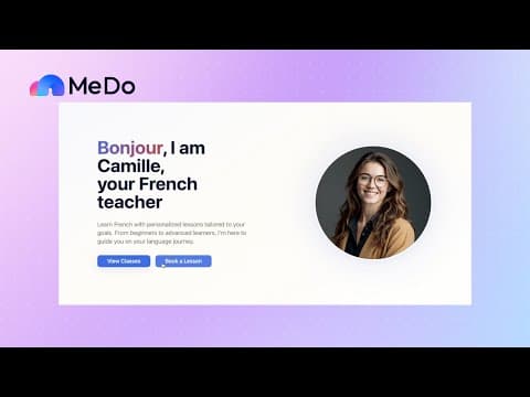 Build with MeDo | How a Portfolio Site Comes Together