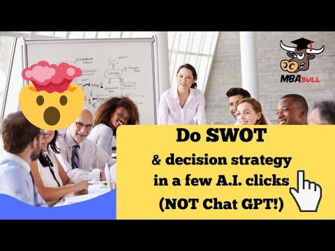 SWOT Analysis 95% Faster HACK! Do THIS for Any Project or Decision Strategy #Ai Not #ChatGPT