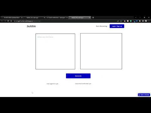 Practical Intro to NLP 52: Add Login and Signup Functionality using Bubble io