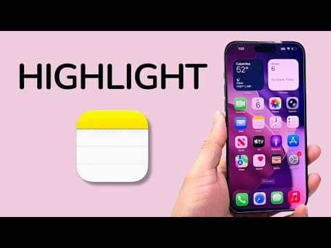 How To Highlight Notes On iPhone