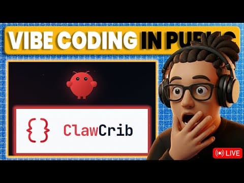LIVE: Vibe Coding with Openclaw (ClawCrib.com)