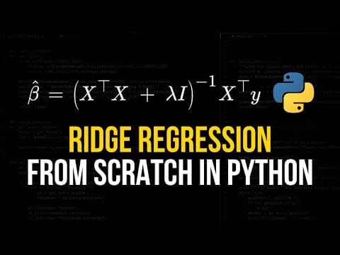 Ridge Regression From Scratch in Python (Mathematical)
