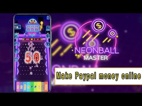【Neonball Master】,balls droped into the card slot to get money rewards