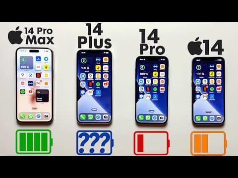 iPhone 14 Pro Max vs. 14 Plus/14 Pro/14 Ultimate Battery Test!
