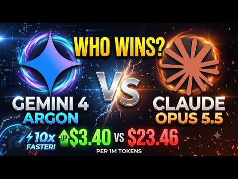 Gemini 4 Argon vs Claude Opus 5.5… CHEAPER, FASTER, BETTER?
