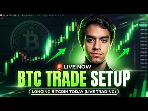 Longing Bitcoin Today (Live Trading)🚨🟢🚀
