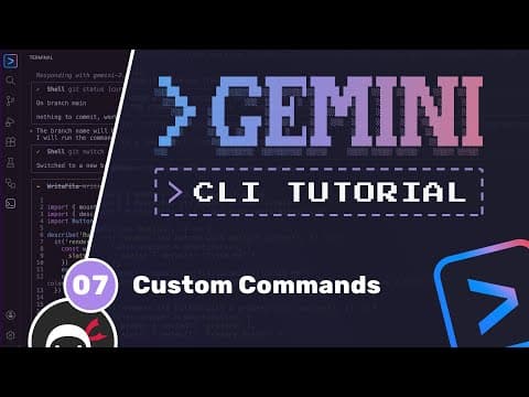 Gemini CLI Tutorial #7 - Custom Commands