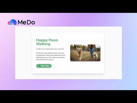 Build with MeDo | Create a Booking Website Without Code