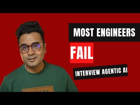 Most Engineers Fail These Agentic AI Interview Questions