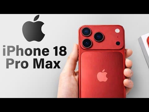 iPhone 18 Pro Max - The Best News Ever