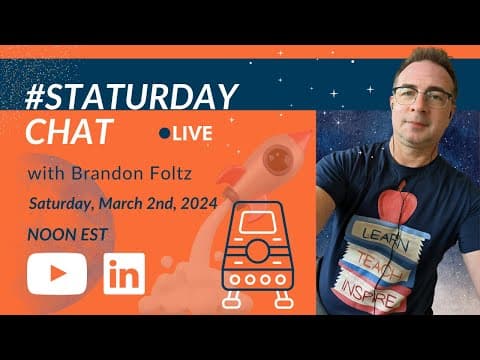 STATURDAY CHAT LIVE with Brandon Foltz, Ep. 64