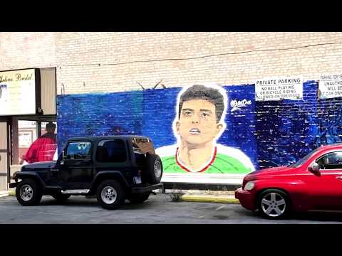Pintan mural de un jugador del Tri en La Villita