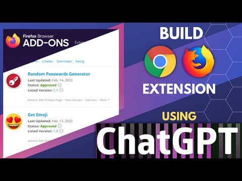 Build and Publish Web Browser Extension using ChatGPT   #openai  #chatgpt