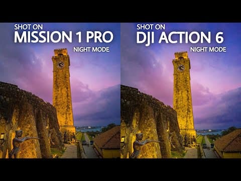 GoPro Mission 1 Pro VS Dji Action 6 Night Mode Camera Test