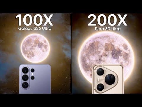 Samsung Galaxy S26 Ultra VS Huawei Pura 80 Ultra Live Zoom Comparison