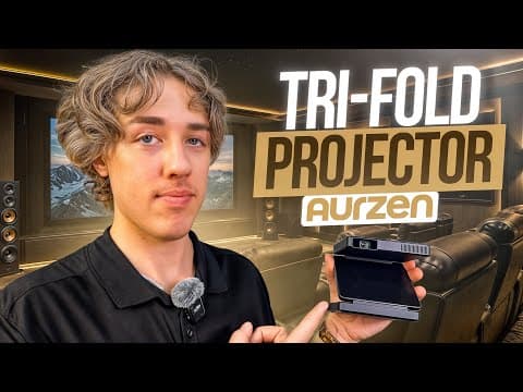 World’s First Tri-Fold Portable Projector - Aurzen Zip Pro