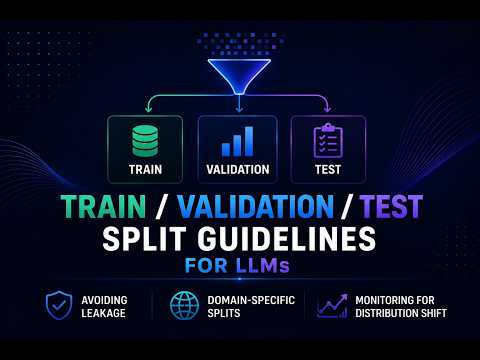 Train/Validation/Test Split Guidelines for LLMs