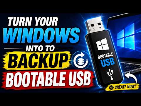 Turn Your Windows into to Backup BOOTABLE USB (Includes EVERYTHING) DO it NOW!!