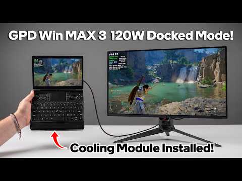 The GPD Win Max 3 Cooling Module Changes Everything! 1440p Desktop Mode