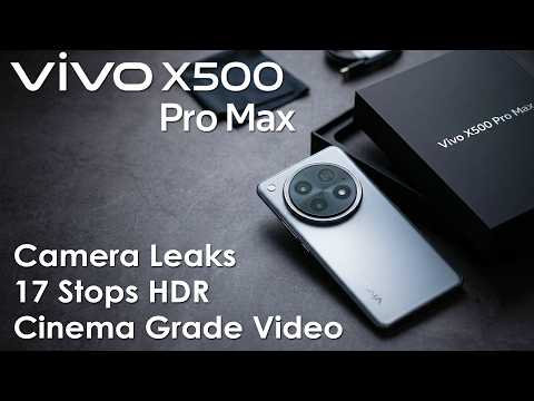 Vivo X500 Pro Max Camera LEAKS! 17 Stops HDR + Cinema Grade Video