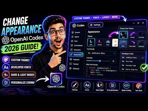 How to Change Appearance Settings in OpenAI Codex 2026: Custom Themes and Developer Fonts Setup!