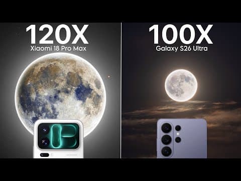 Xiaomi 18 Pro Max VS Samsung Galaxy S26 Ultra Live Zoom Test Comparison