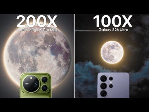 Honor Magic 9 Pro Max VS Samsung Galaxy S26 Ultra Zoom Test Comparison