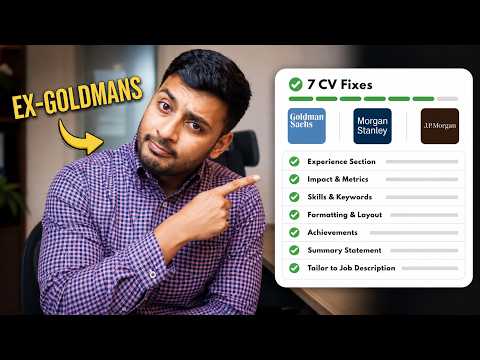Fix Your CV Once → Get Interviews Everywhere You Apply (Ex-Goldman)