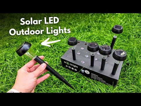 How to SETUP & Use - Solar Outdoor Lights / LED Garden Pathway Lights that Recharges from SUN
