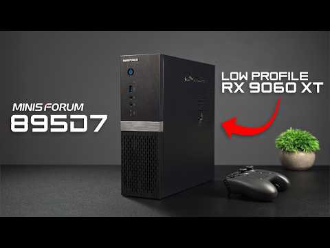MINISFORUM 895D7 Hands On First Look! Low Profile RX 9060XT + 16 Cores