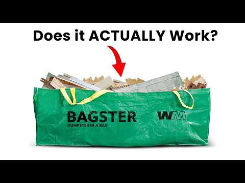 I Cleaned Out a Disgusting Garage with this giant Bag Dumpster | WM Bagster