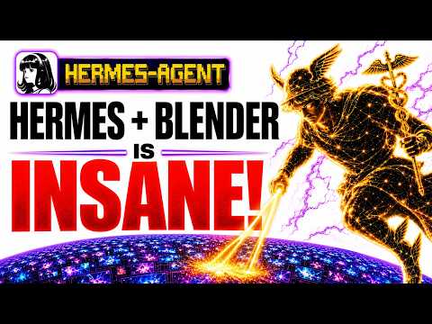 Hermes Agent + Blender MCP is INSANE!