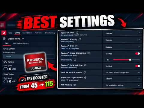 Best AMD Radeon SETTINGS for GAMING (2026) More FPS & Low Latency