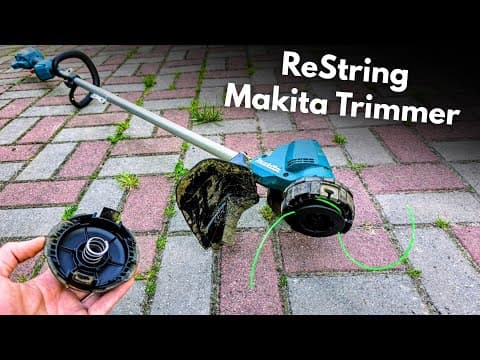 How to RESTRING Makita String Trimmer - DUR192 ,DUR193 ,DUR191 ,DUR190, DUR189 ,DUR368 ,DUR181